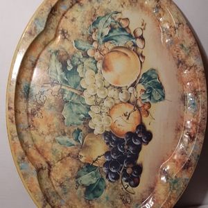 Vintage hand painted 1971 deco tray